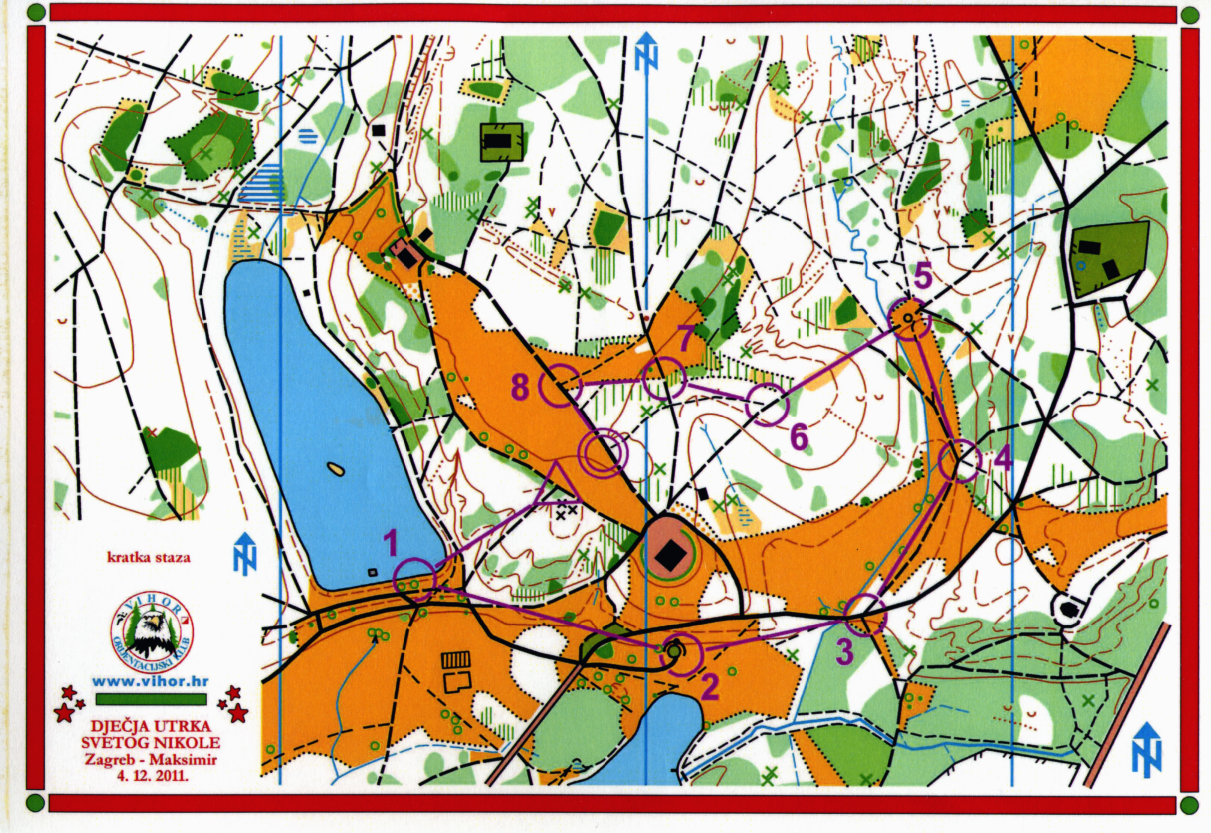 Orijentacijska karta parka Maksimira